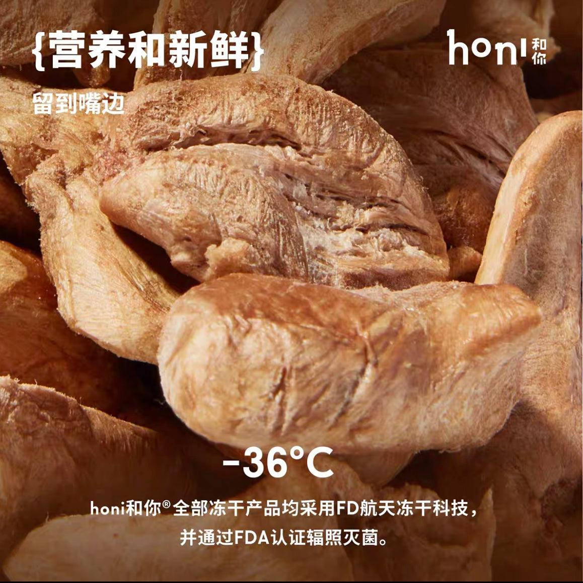 Honi freeze-dried chicken hearts 25g | 冻干鸡心