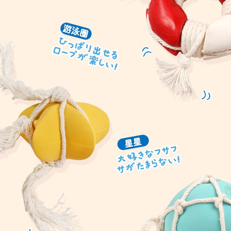 Doggyman Rope & Latex Squeaky toy | 棉绳乳胶响笛玩具