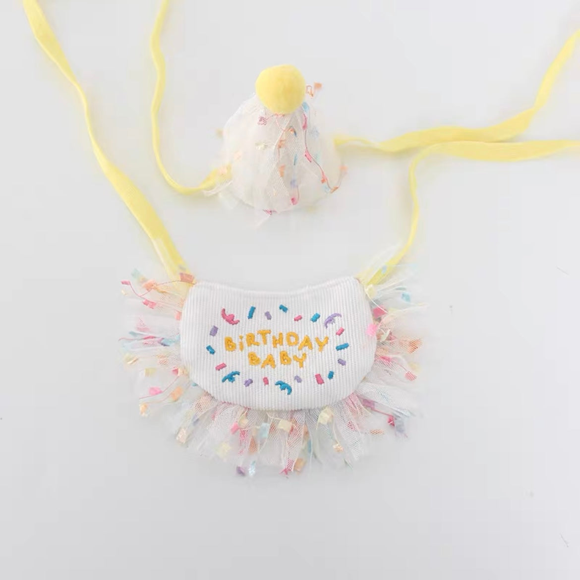 Pet Birthday Hat & Bib Set | 宠物生日帽 & 围兜