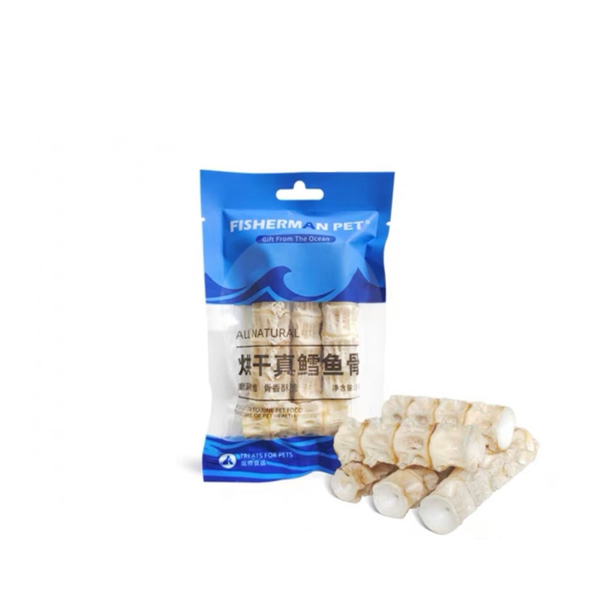 Fisherman Pet Icelandic Cod Bones 35g | 渔夫牧场烘干真鳕鱼骨