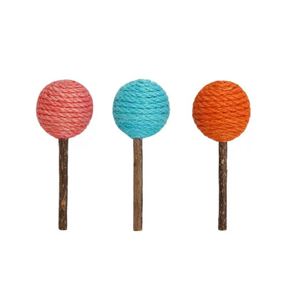 ZEZE Catnip Silver-vine Sisal Lollipop Toy 3 pk | 木天蓼棒棒糖玩具