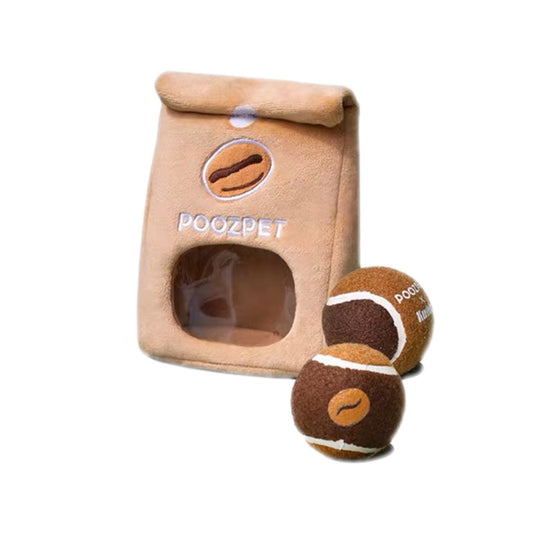 Poozpet coffee bean tennis ball | 咖啡豆网球玩具